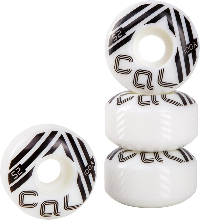 Cal 7 Catch-22 Skateboard Wheels, 52mm & 100A, Black & White Design, Great for Trick, Street & More - Image 2